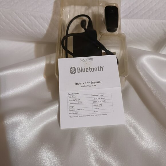 Wireless Bluetooth Headset Eco Sound Engineering Model ECO-V268 Black - Picture 7 of 8